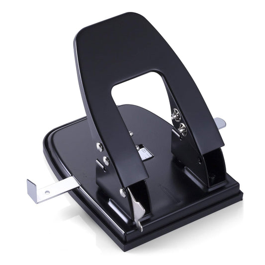 Standard 2 Hole Paper Punch. 30 Sheets Capacity. Black (90079)